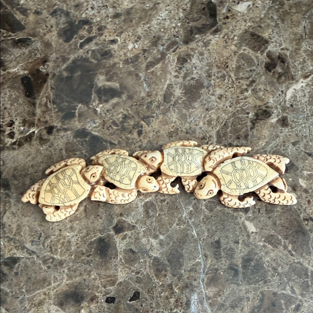 Handcrafted Beige Turtle Pendant Necklace - Women’s Jewelry